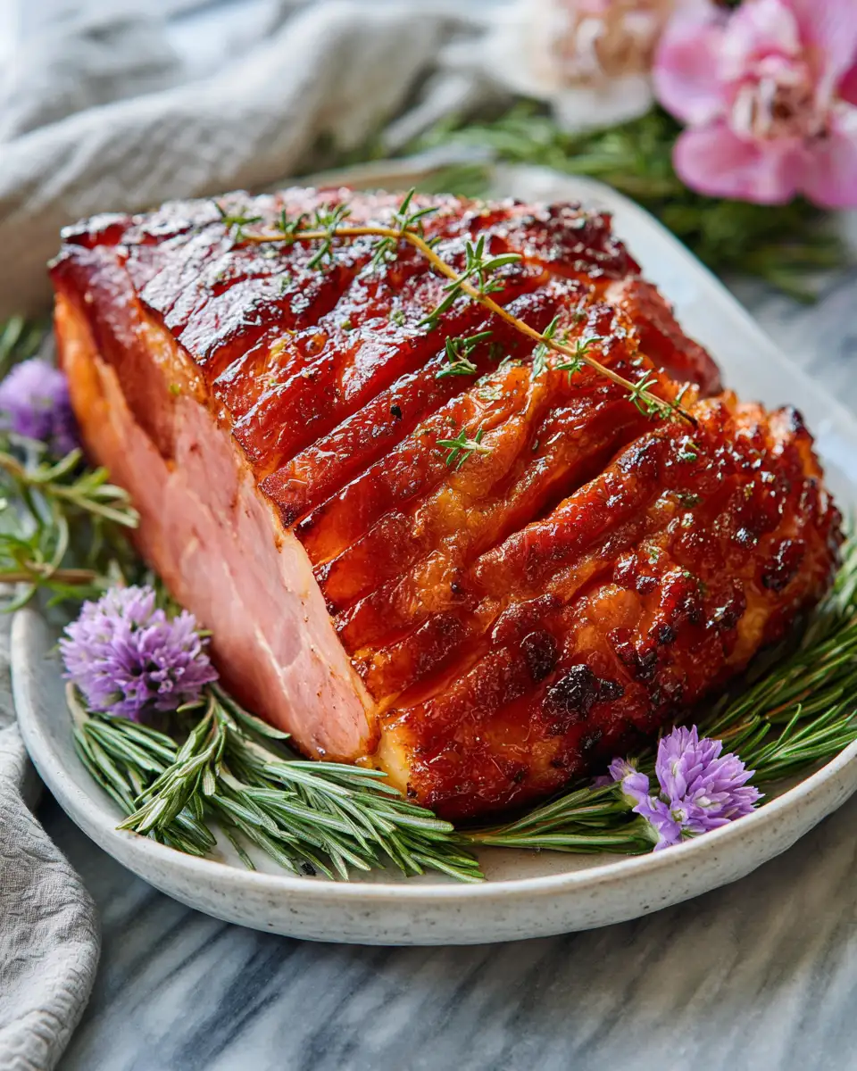 Final dish - Irresistible Brown Sugar Pineapple Glazed Ham Recipe for Every Occasion