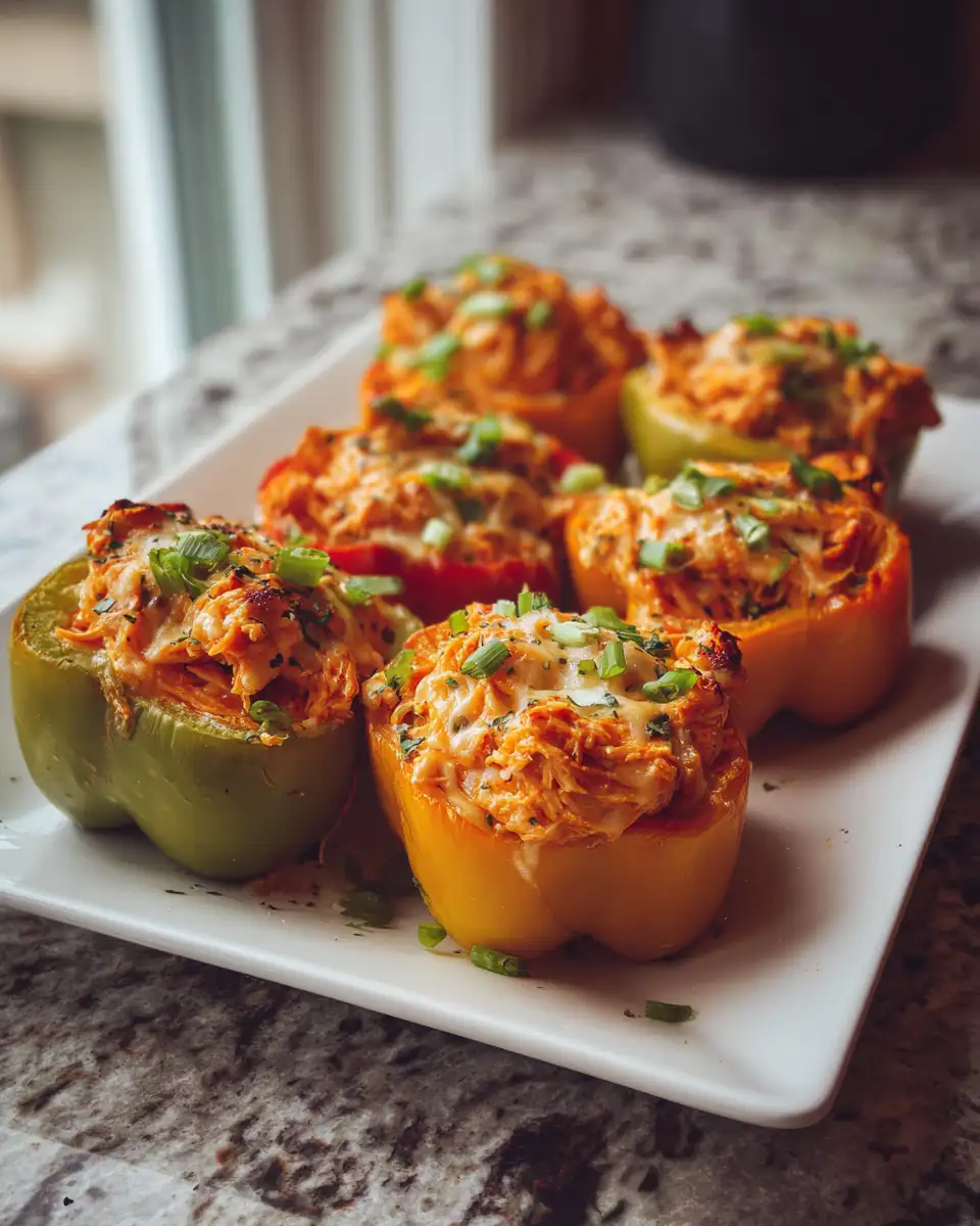 Spice Up Your Dinner with Buffalo Chicken Stuffed Peppers - Featured Image