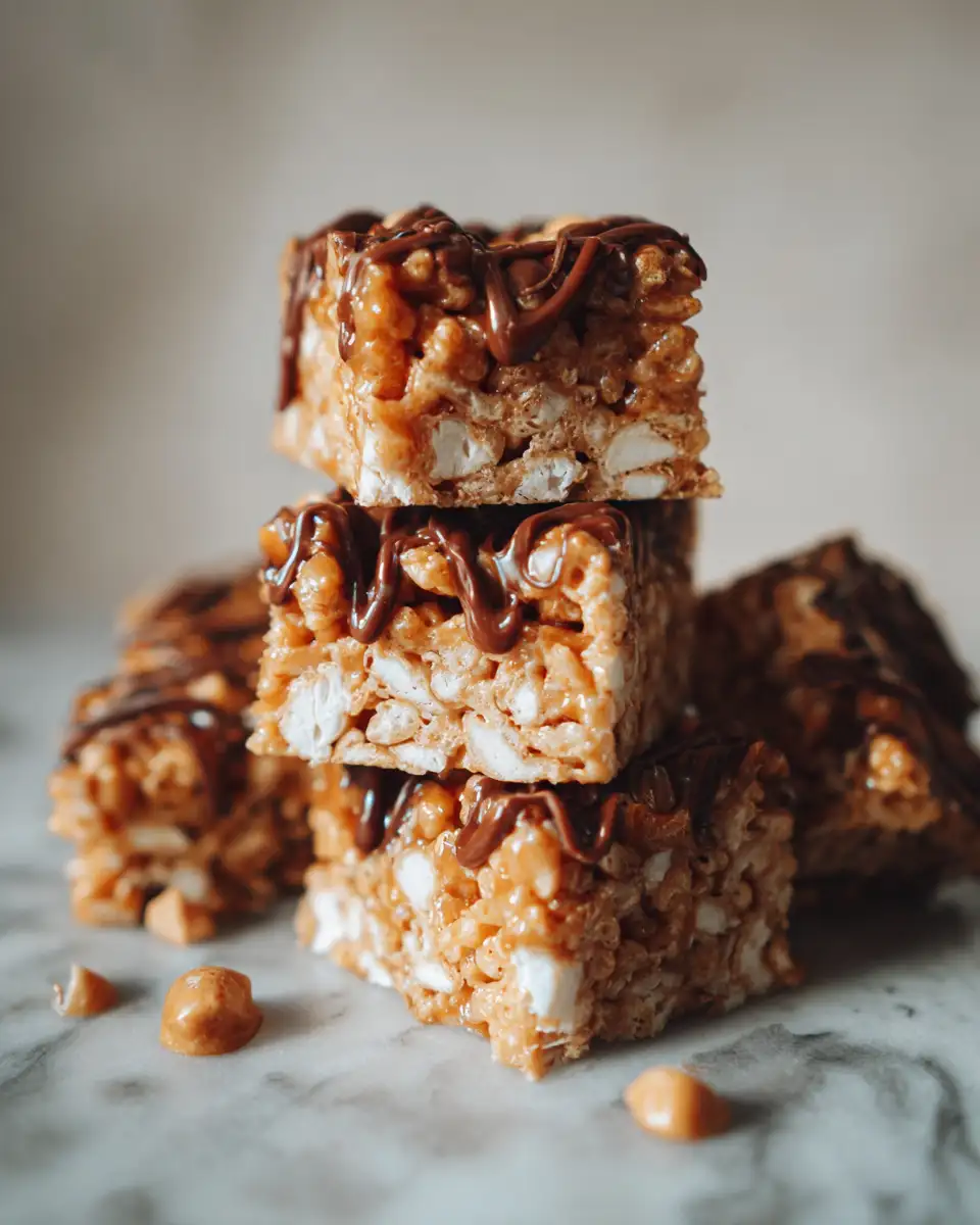 Indulge in Gooey Bliss with Caramel Turtle Rice Krispie Treats - Featured Image