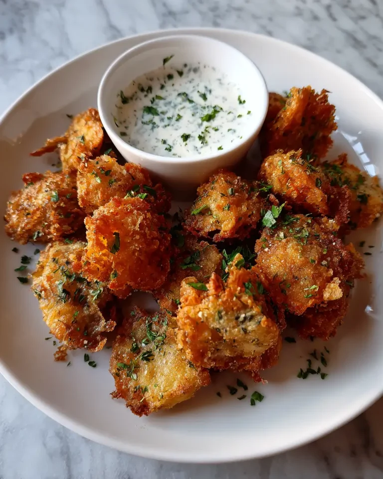 Croquez le Paradis : Champignons Frits Croustillants avec Sauce Ranch Maison