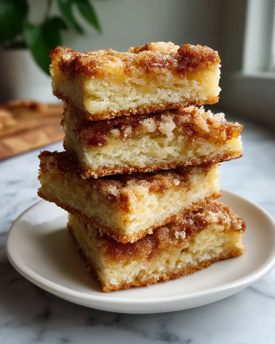 Irresistibly Soft and Chewy Snickerdoodle Cookie Bars Recipe - Featured Image