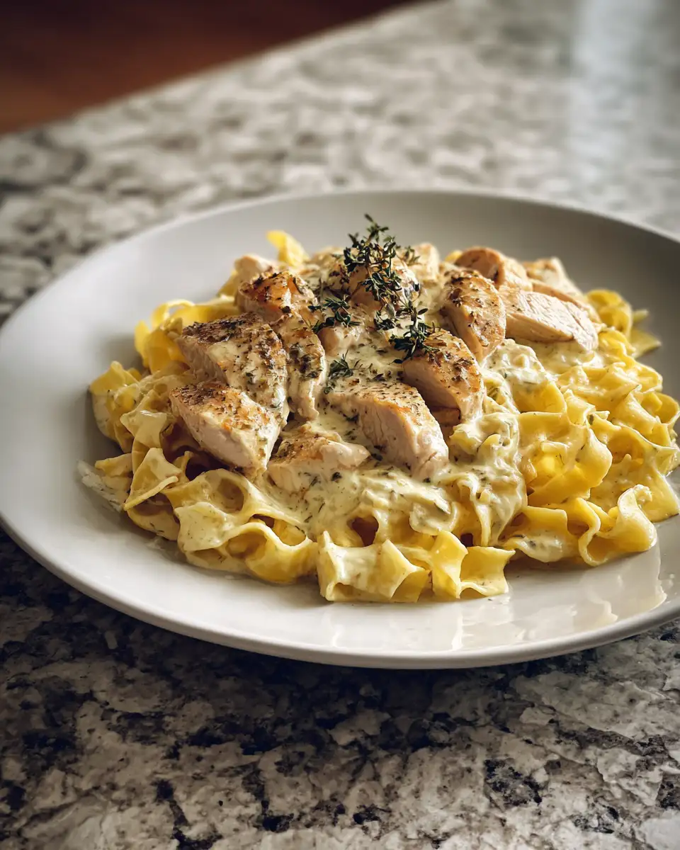 Final dish - Irresistibly Creamy: The Ultimate Chicken Buttered Noodles Recipe