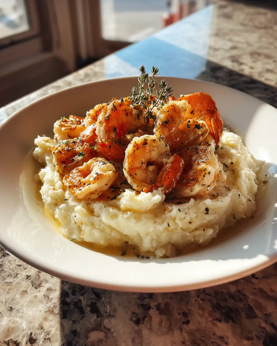 Savor the Ultimate Comfort: Creamy Garlic Shrimp Over Mashed Potatoes - Featured Image