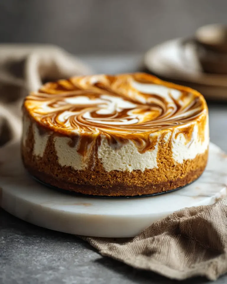 Indulge in Autumn Bliss with This Creamy Pumpkin Swirl Cheesecake Recipe - Featured Image
