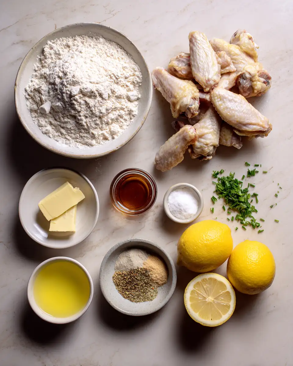 Ingredients for Crispy Honey Lemon Pepper Wings: The Ultimate Flavor Explosion