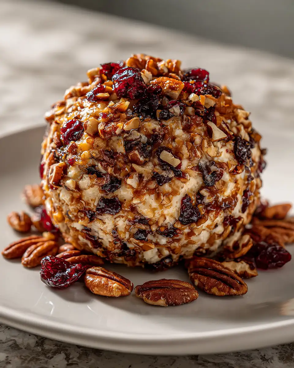 Final dish - Cranberry and Pecan Cheese Ball: The Ultimate Festive Party Starter