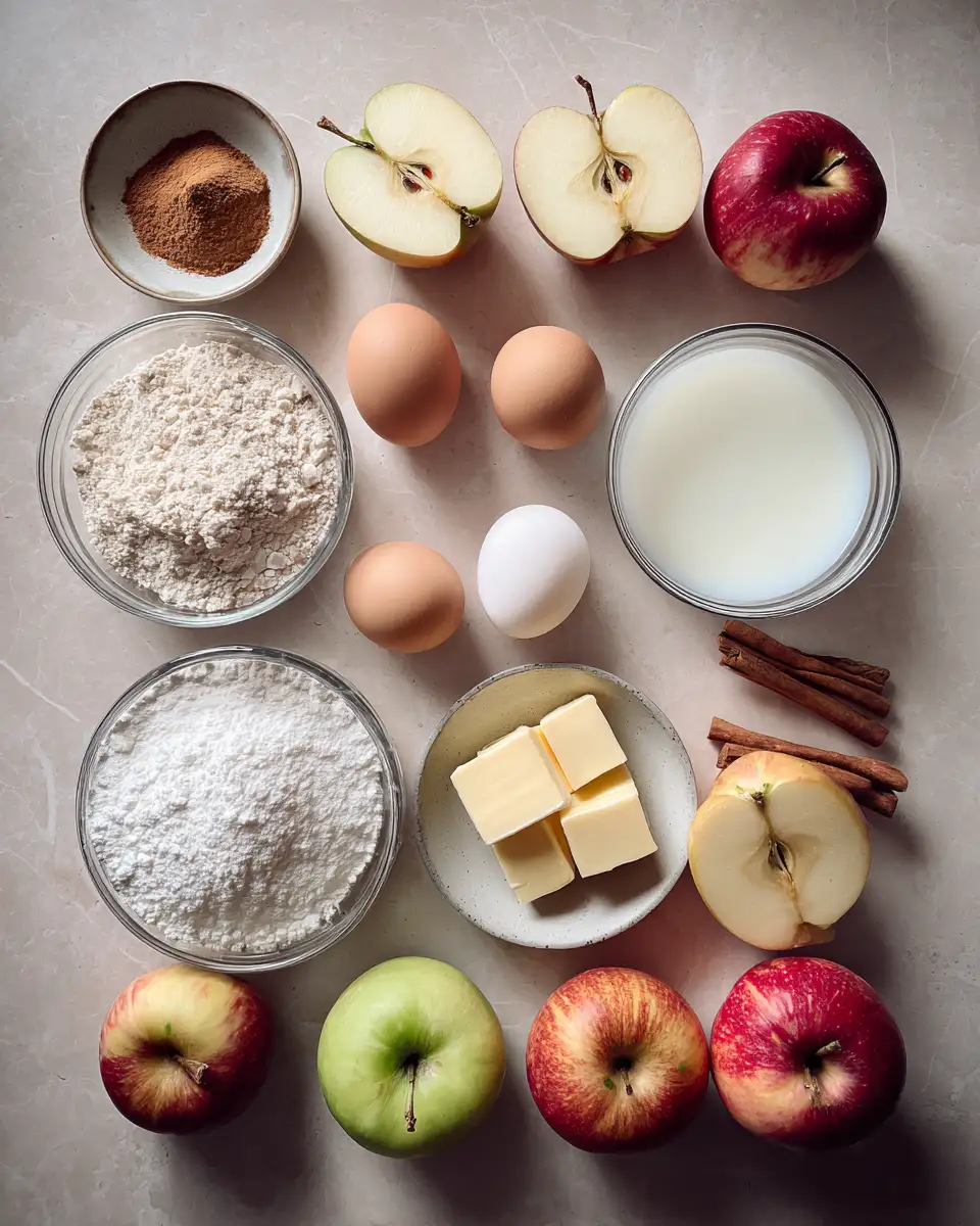Ingredients for Unveiling the Magic of French Apple Invisible Cake