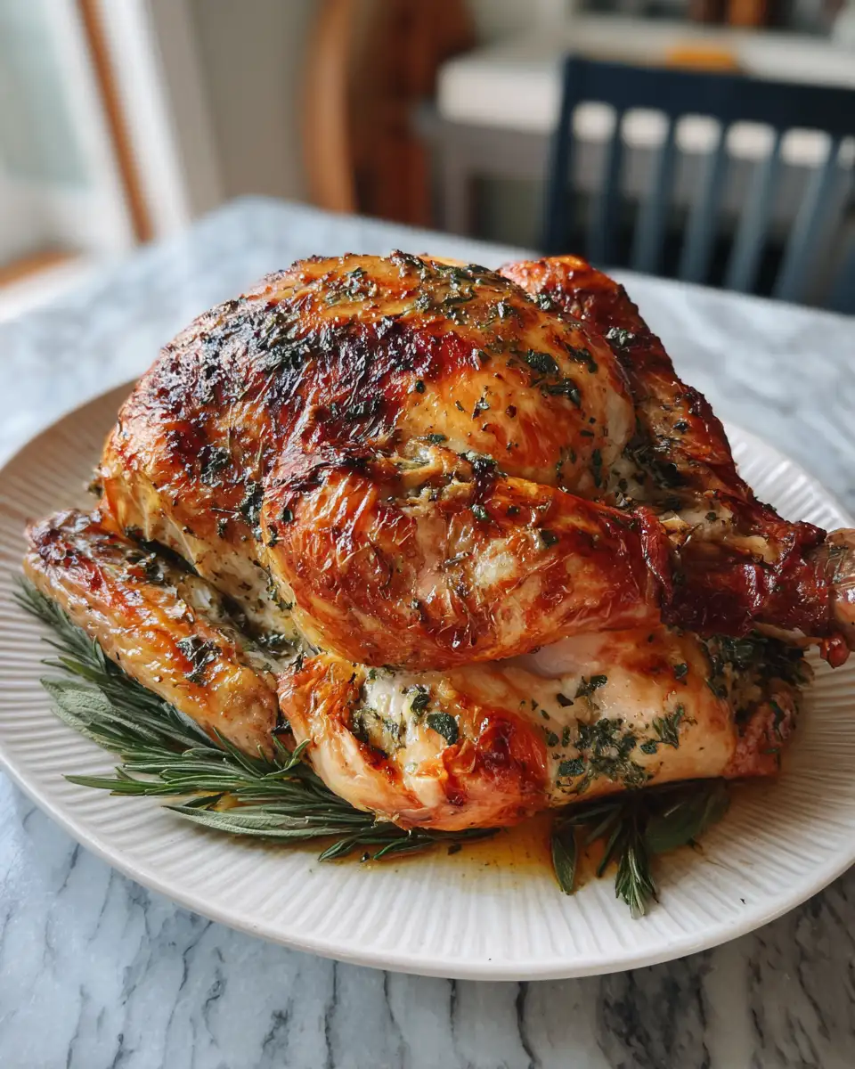Final dish - Ultimate Garlic Herb Butter Roast Turkey Recipe for Holiday Perfection