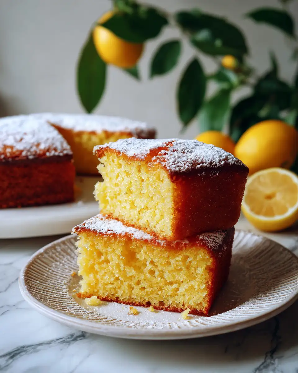 Irresistibly Luscious Homemade Moist Lemon Cake for Dessert - Featured Image