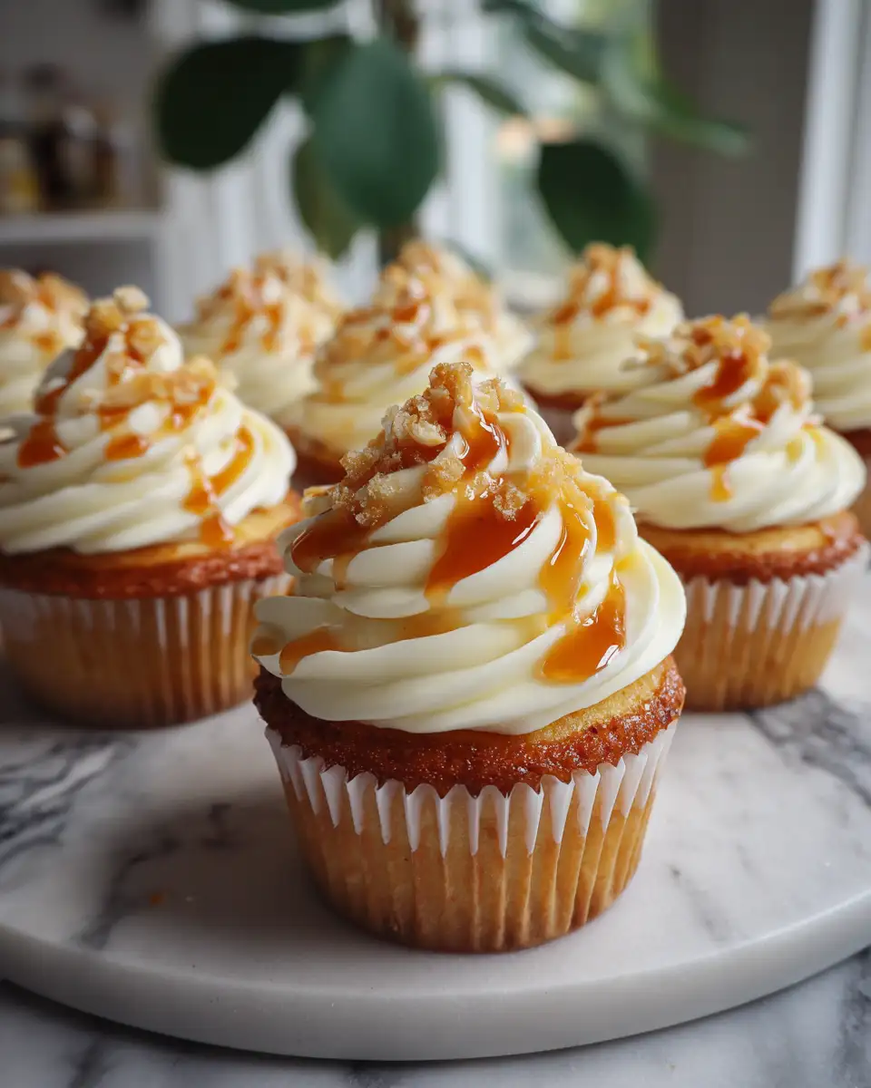 Sweet Symphony: Honey Peach Cream Cheese Cupcakes Delight - Featured Image