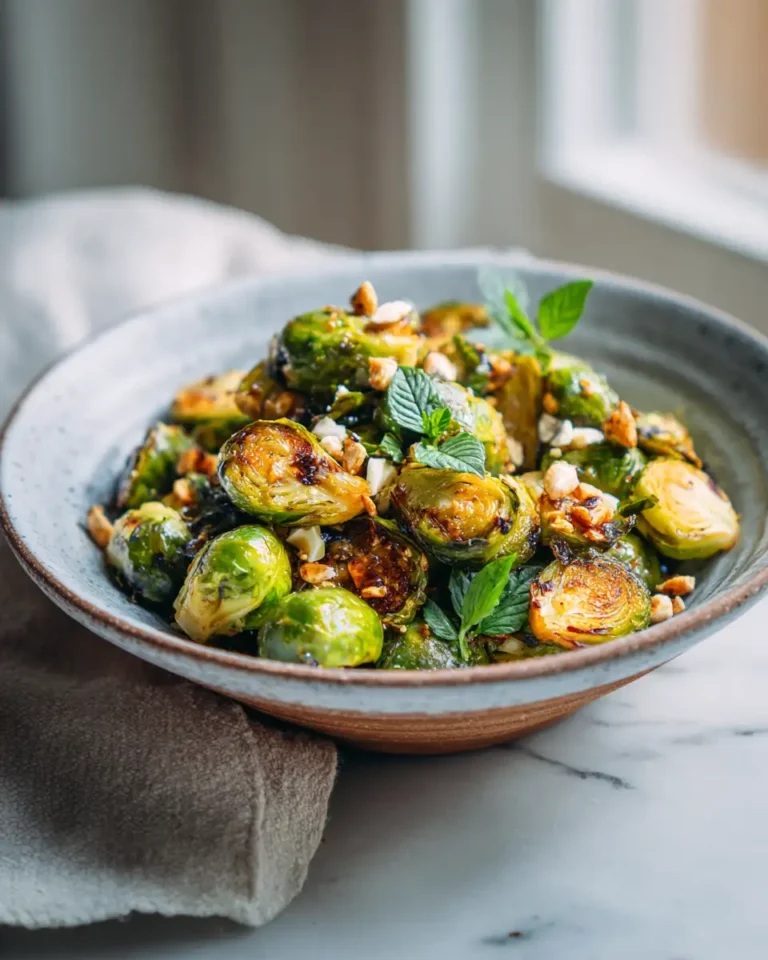 Sweet Heat Delight Hot Honey Brussels Sprouts Recipe - Featured Image