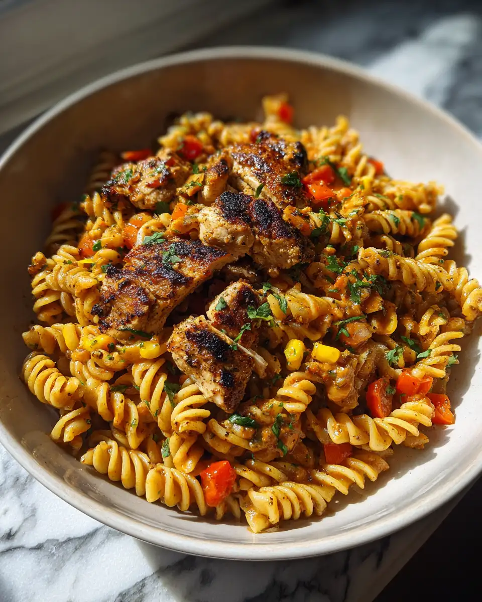Final dish - Spice Up Your Dinner with This Jamaican Jerk Chicken Pasta Recipe