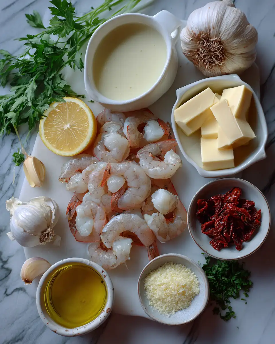 Ingredients for Whisk Them Off Their Feet with Marry Me Shrimps: A Romantic Creamy Garlic Delight