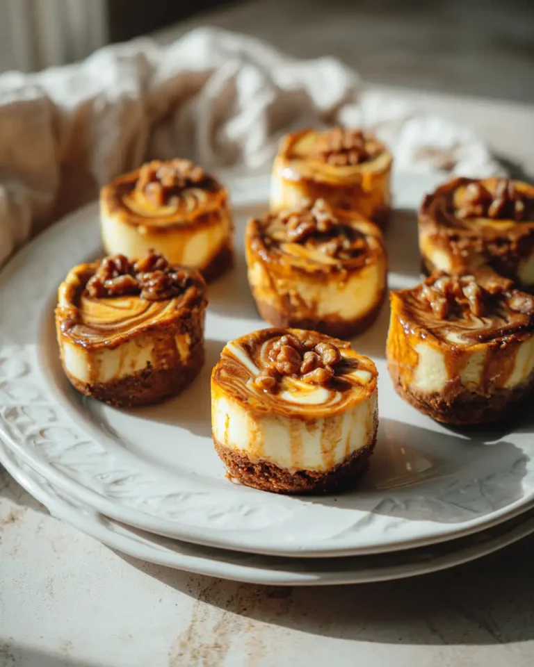 Indulge in Autumn Delight with Mini Pumpkin Swirled Cheesecakes - Featured Image