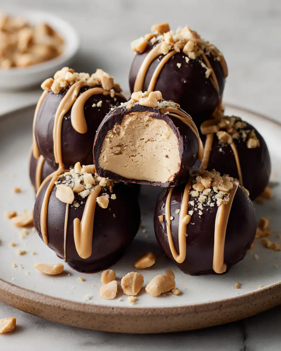 Final dish - Irresistible No-Bake Peanut Butter Cheesecake Balls Delight