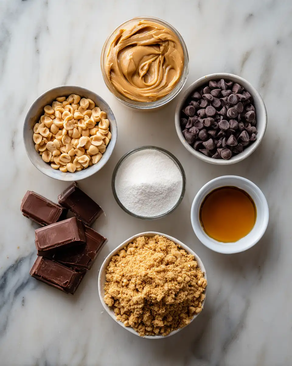 Ingredients for Irresistible No-Bake Peanut Butter Cheesecake Balls Delight