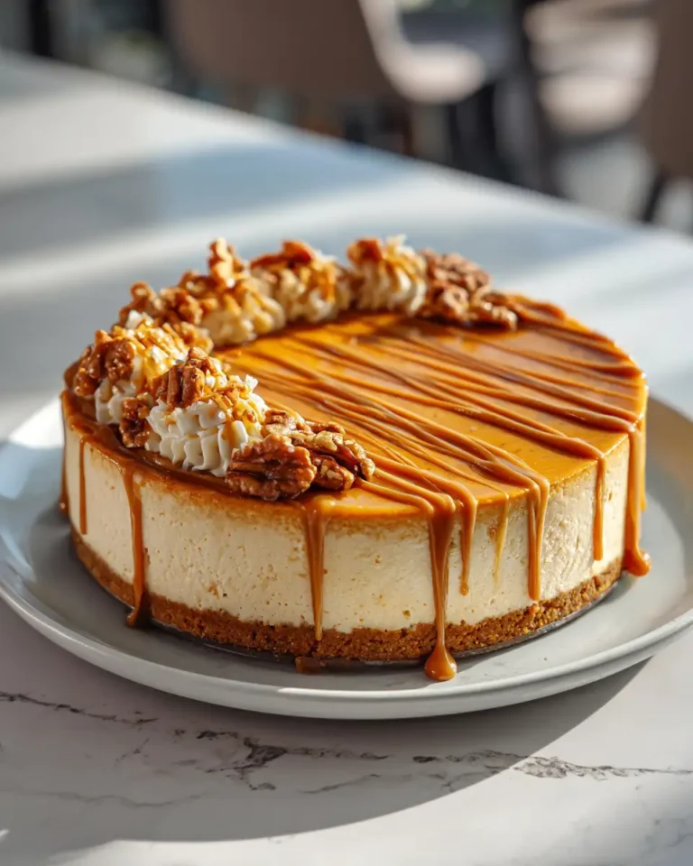 Final dish - Decadent Delight: Indulge in the Ultimate No-Bake Pumpkin Cheesecake
