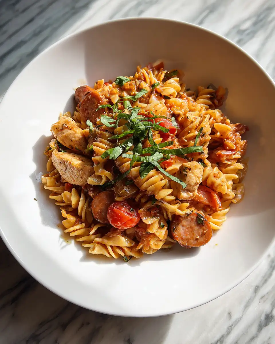 Final dish - Savor the Flavor: One Pot Cajun Chicken and Sausage Pasta Jambalaya Recipe