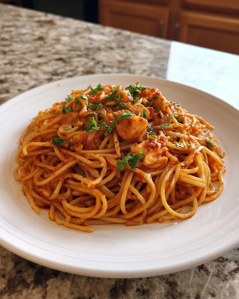 Final dish - Korean Fusion: Spicy Twist on Classic Pasta Recipe