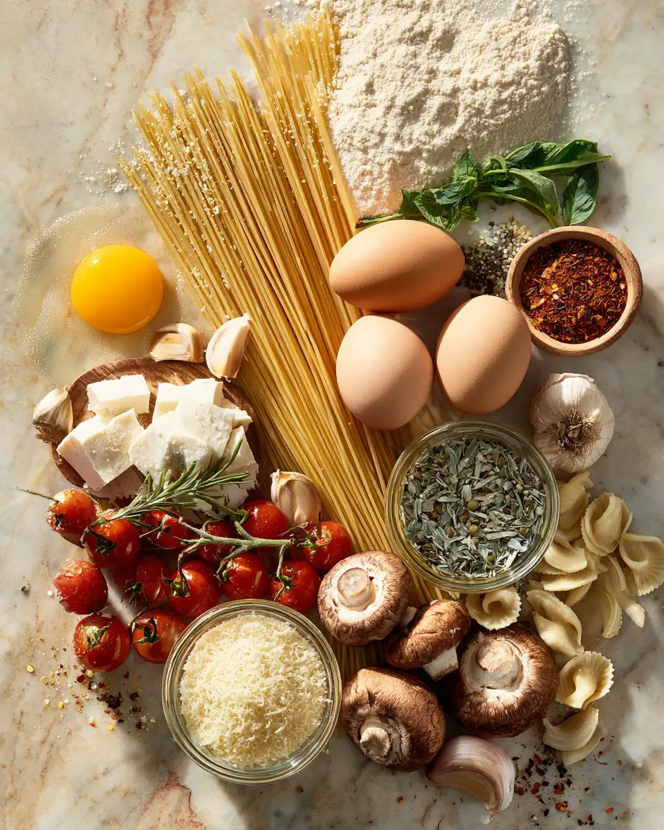 Ingredients for Effortless Gourmet: Pasta Recipes with Minimal Ingredients