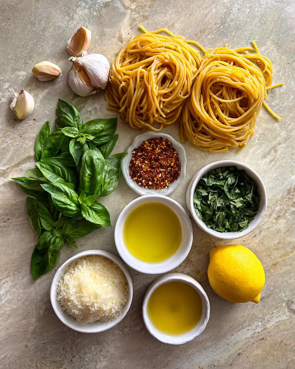 Ingredients for Perfectly Sauced: An Irresistible Pasta Recipe with Olive Oil Magic