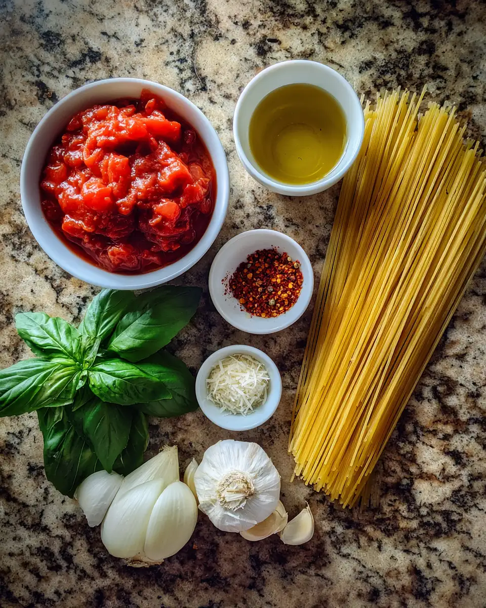 Ingredients for Solo Pasta Perfection: A Delightful Recipe for One