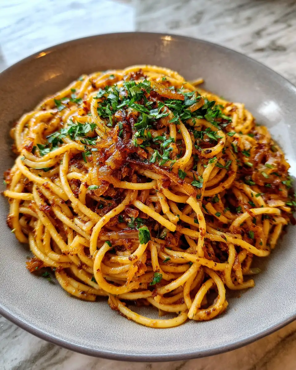 Final dish - Savor the Flavor: Irresistible Pasta Recipe with Caramelized Onion Twist