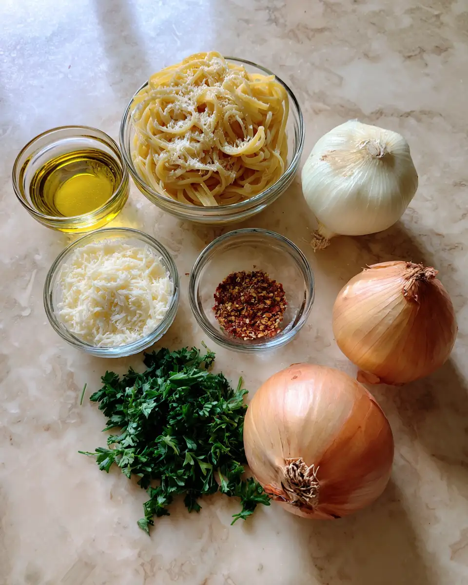 Ingredients for Savor the Flavor: Irresistible Pasta Recipe with Caramelized Onion Twist