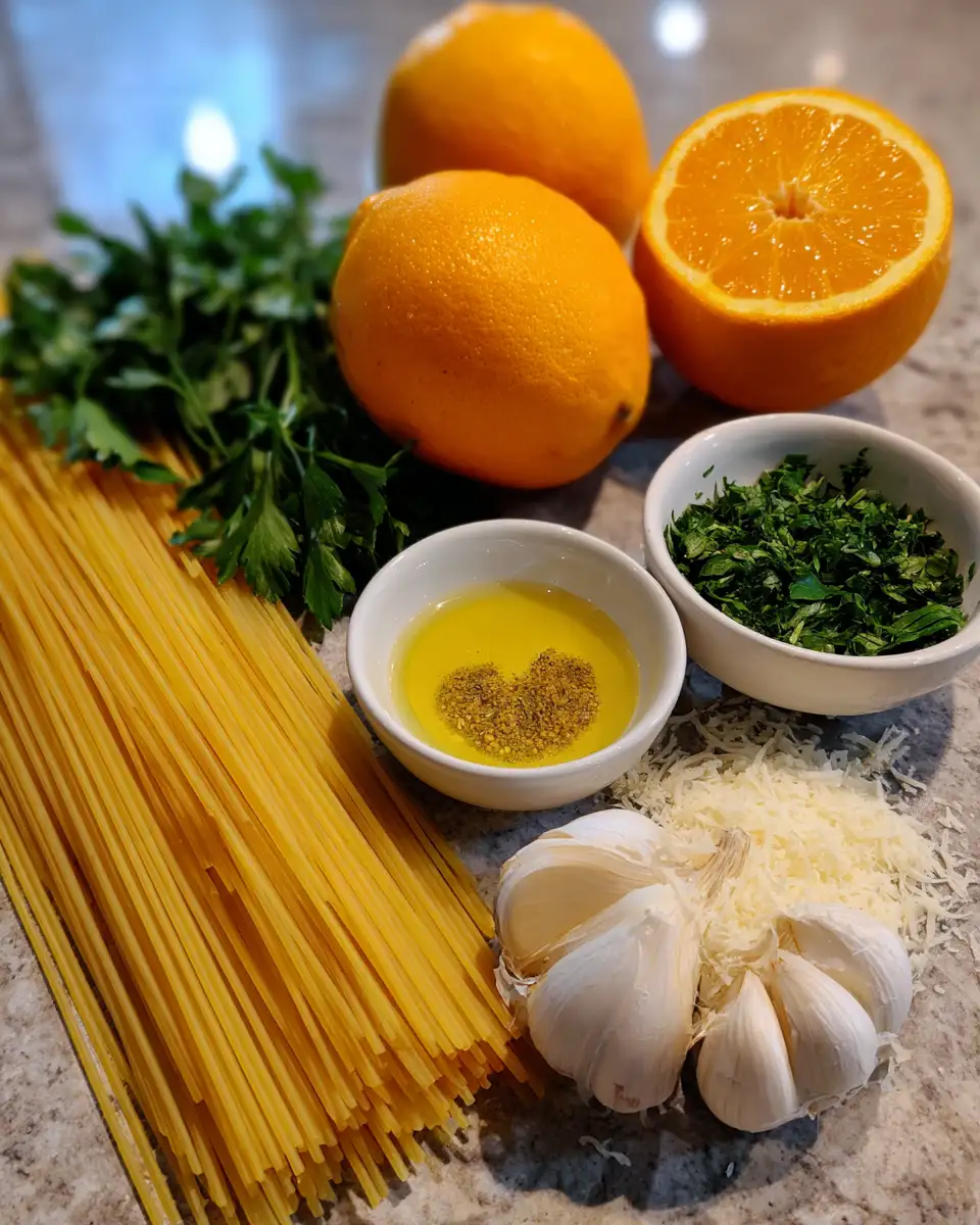 Zesty Orange Pasta Delight: A Citrus Twist on Tradition 5 Ingredients for Zesty Orange Pasta Delight: A Citrus Twist on Tradition