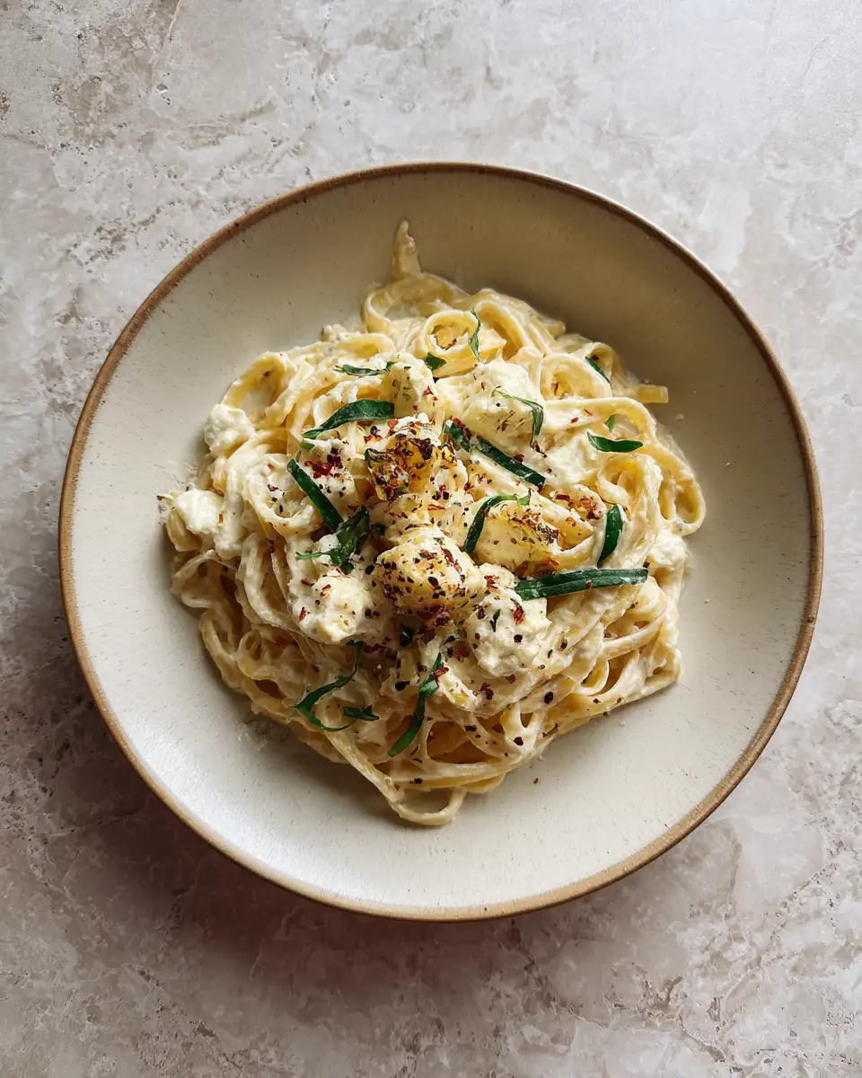 Final dish - Creamy Ricotta Delights: A Pasta Recipe to Savor