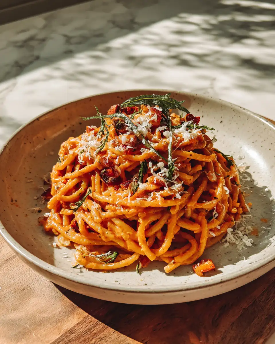 Final dish - Delight in Pink: The Ultimate Pasta Recipe Rose Edition