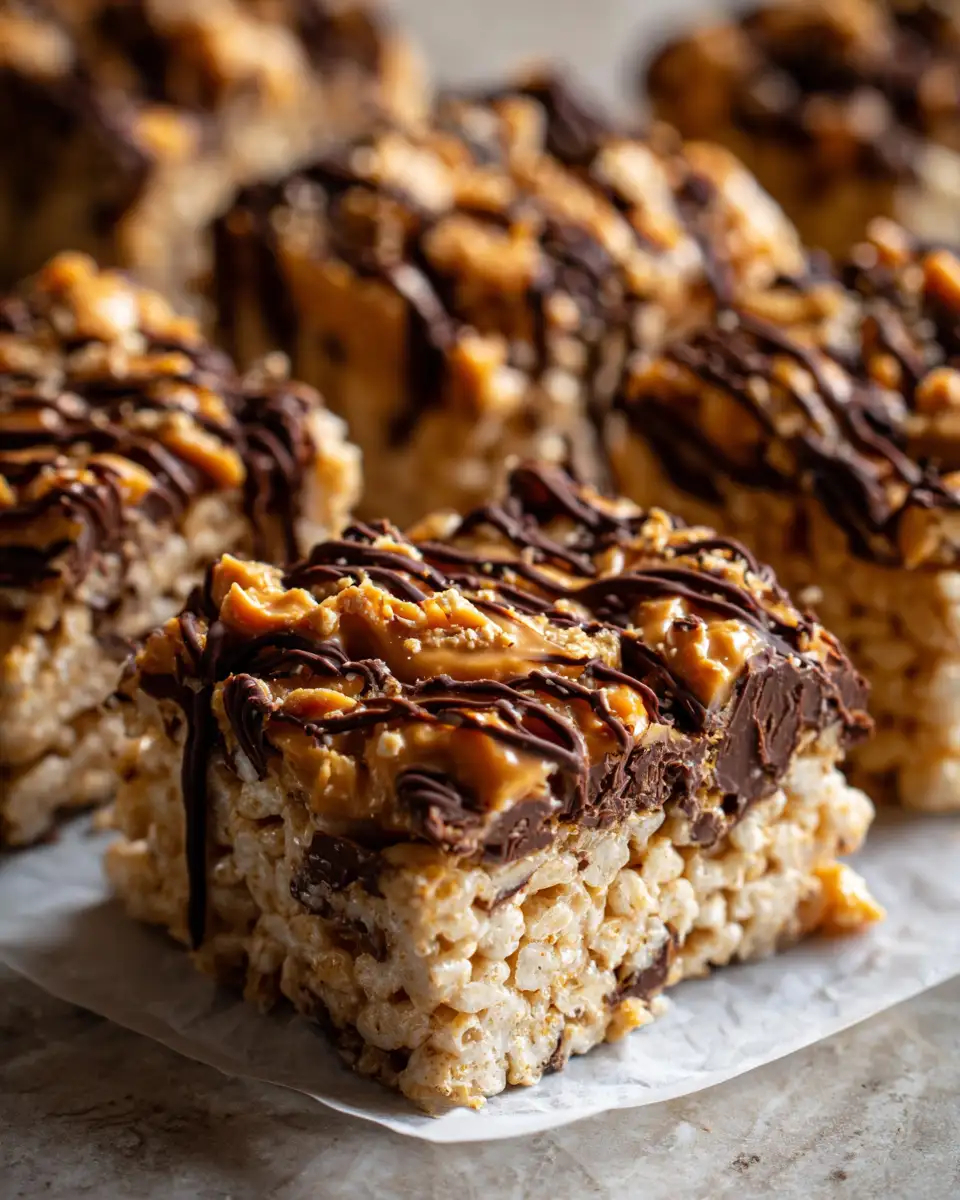Irresistible Peanut Butter Rice Krispie Treats That Will Have You Coming Back for More - Featured Image