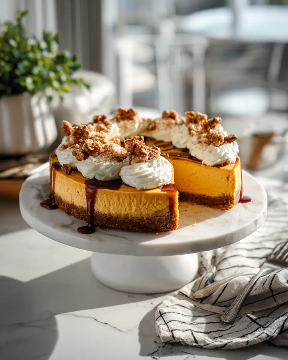 Final dish - Decadent Pumpkin Cheesecake Recipe: Your Ultimate Fall Dessert Delight