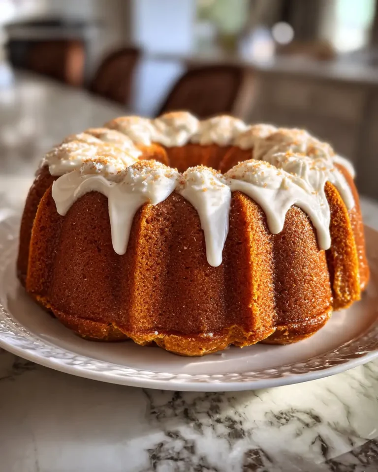 Irresistibly Moist Pumpkin Cream Cheese Bundt Cake Recipe - Featured Image