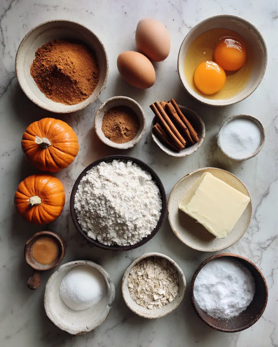 Ingredients for Irresistibly Moist Pumpkin Cream Cheese Bundt Cake Recipe