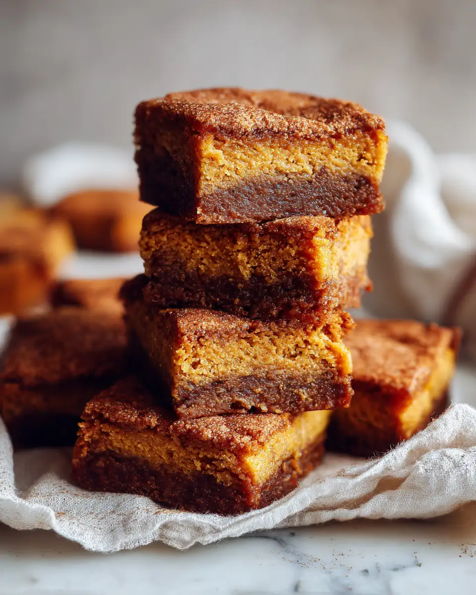 Autumn Bliss: Irresistible Pumpkin Spice Snickerdoodle Blondies - Featured Image