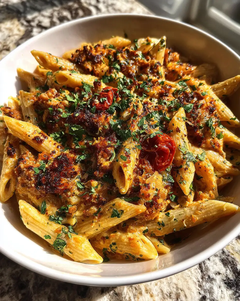 Final dish - Speedy Savory Delight: Your Go-To Quick Penne Pasta Recipe