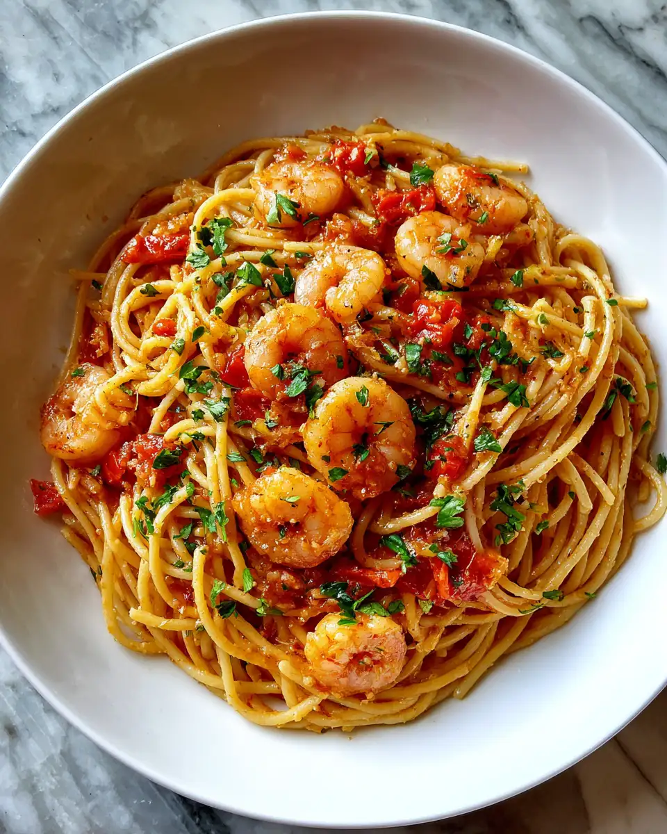 Final dish - Speedy Shrimp Pasta Delight: Your Go-To Weeknight Dinner
