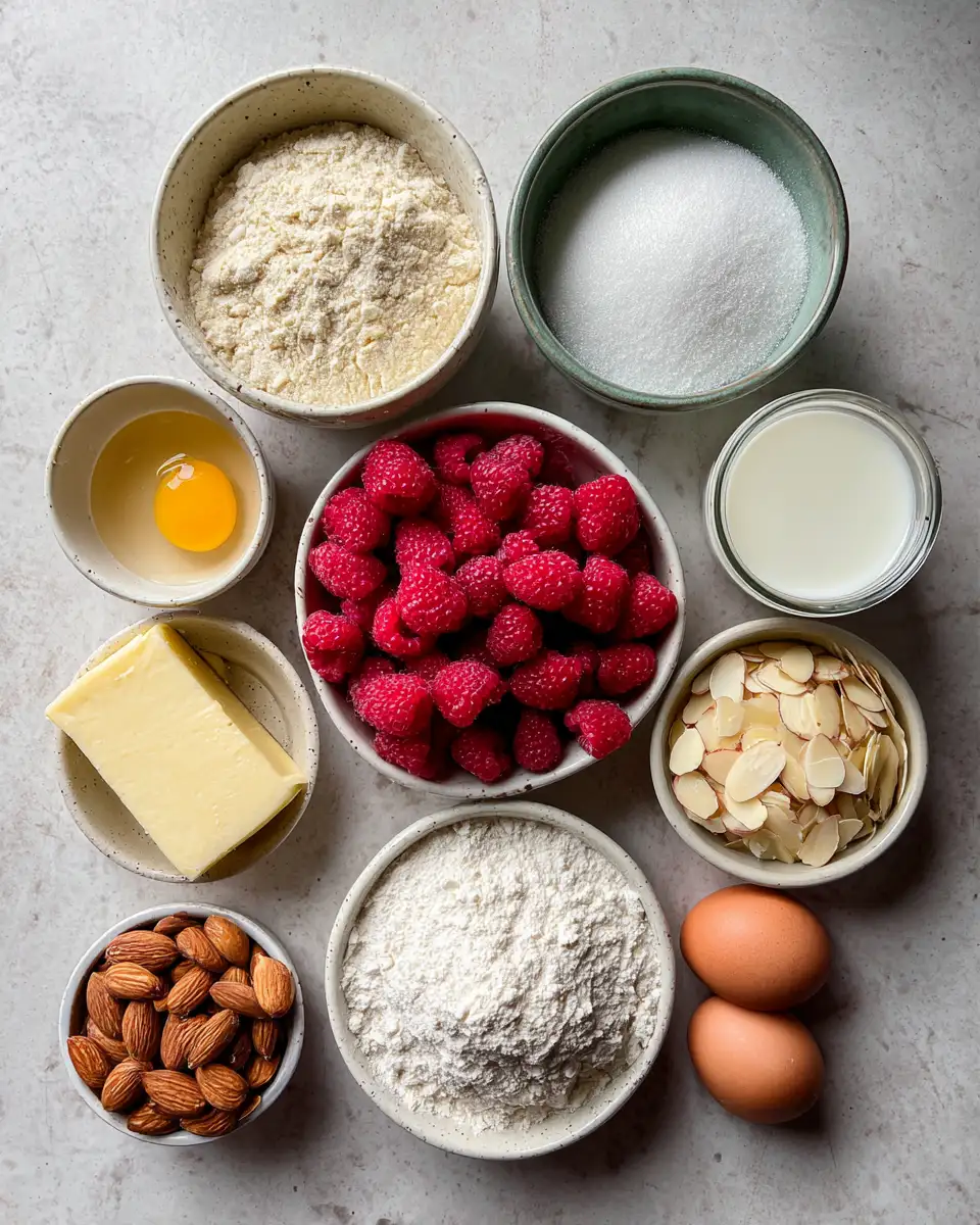 Ingredients for Raspberry Almond Cake: A Slice of Heaven in Every Bite