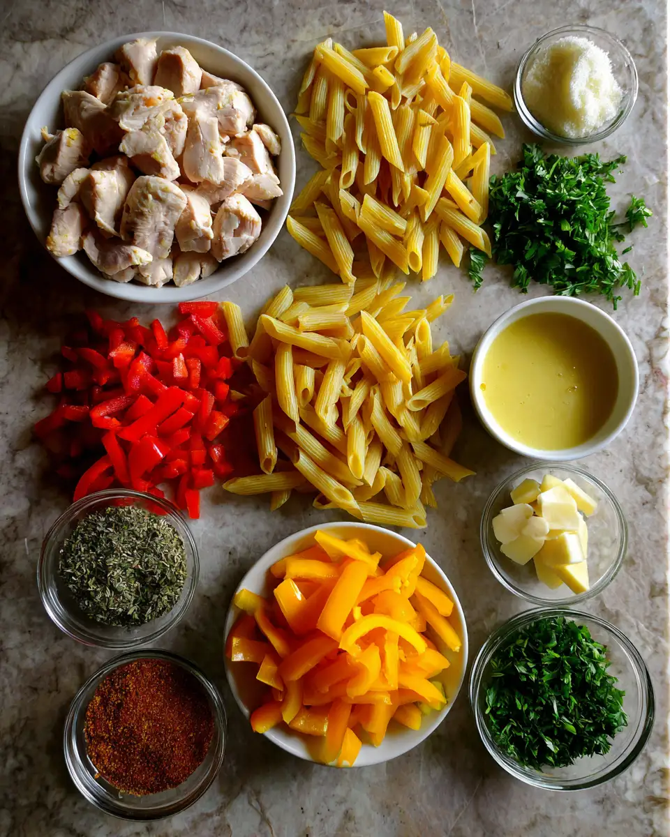 Ingredients for Spice Up Your Dinner: Authentic Rasta Pasta Jamaican Recipe