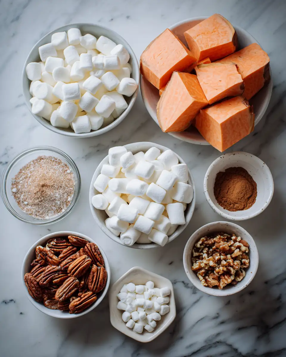 Ingredients for Irresistible Sweet Potato Marshmallow Casserole Recipe for Every Occasion