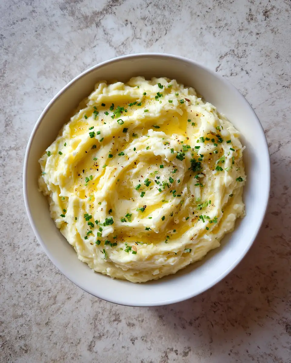 Final dish - Creamy Delight Whipped Garlic Mashed Potatoes Recipe That Steals the Show