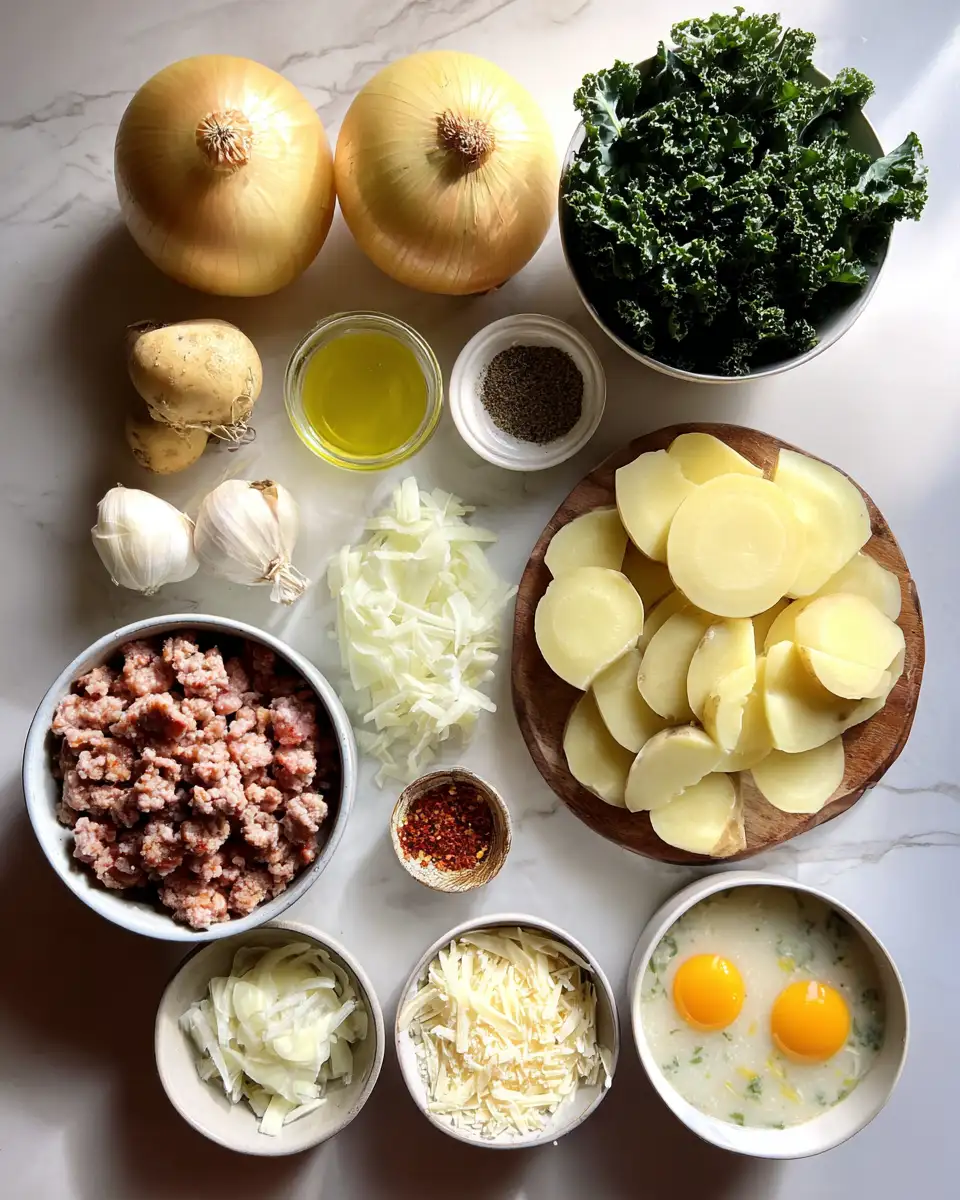 Ingredients for Hearty and Delicious Zuppa Toscana Soup Recipe to Warm Your Soul