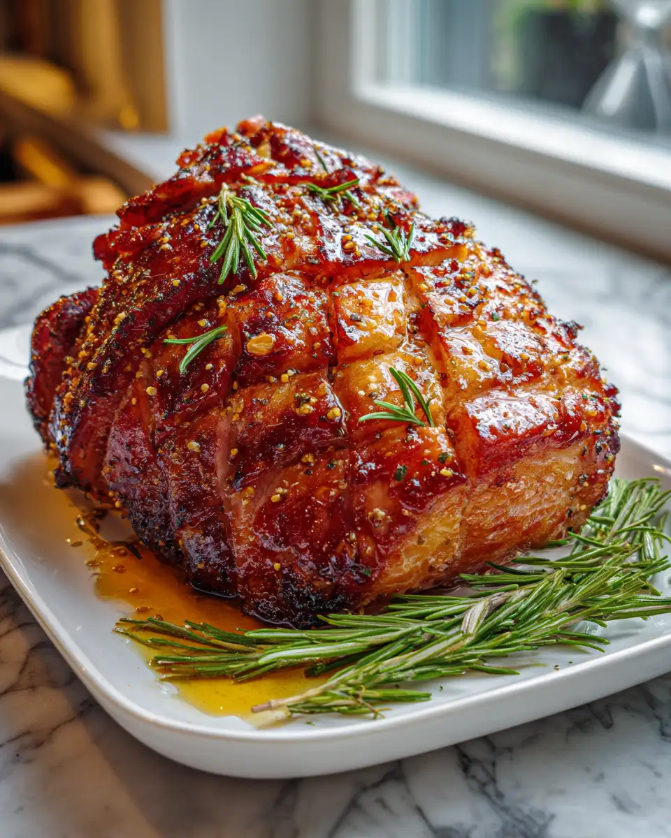 Final dish - Irresistible Apple Cider Glazed Ham Recipe That Will Wow Your Guests