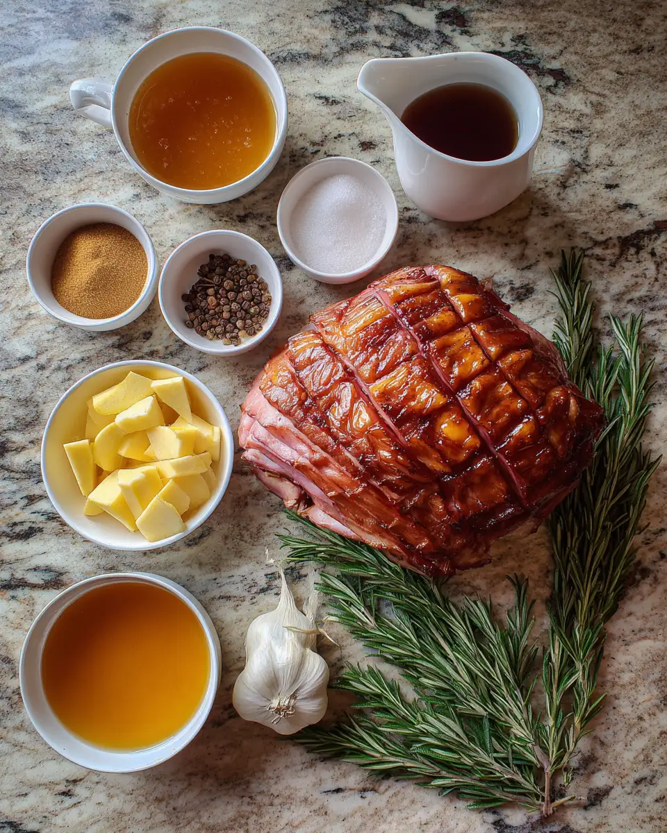 Ingredients for Irresistible Apple Cider Glazed Ham Recipe That Will Wow Your Guests