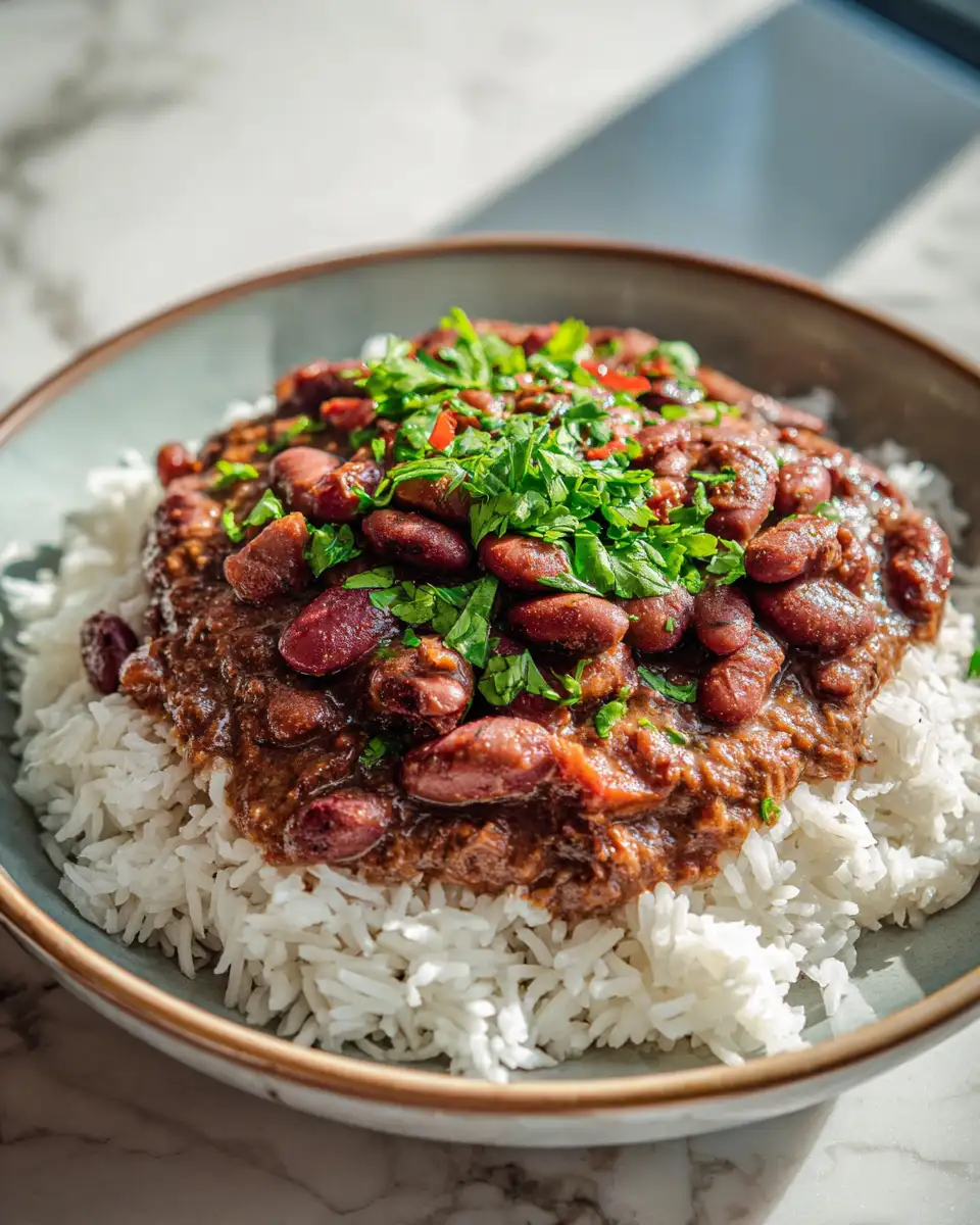 Final dish - Soulful and Savory Authentic Red Beans and Rice Recipe to Savor