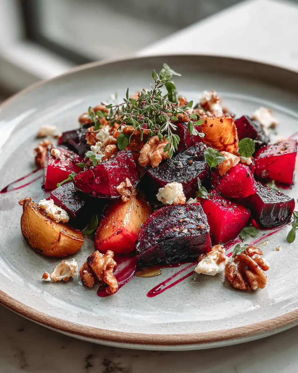 Final dish - Sweet and Savory Delight Brown Sugar Roasted Beets Recipe