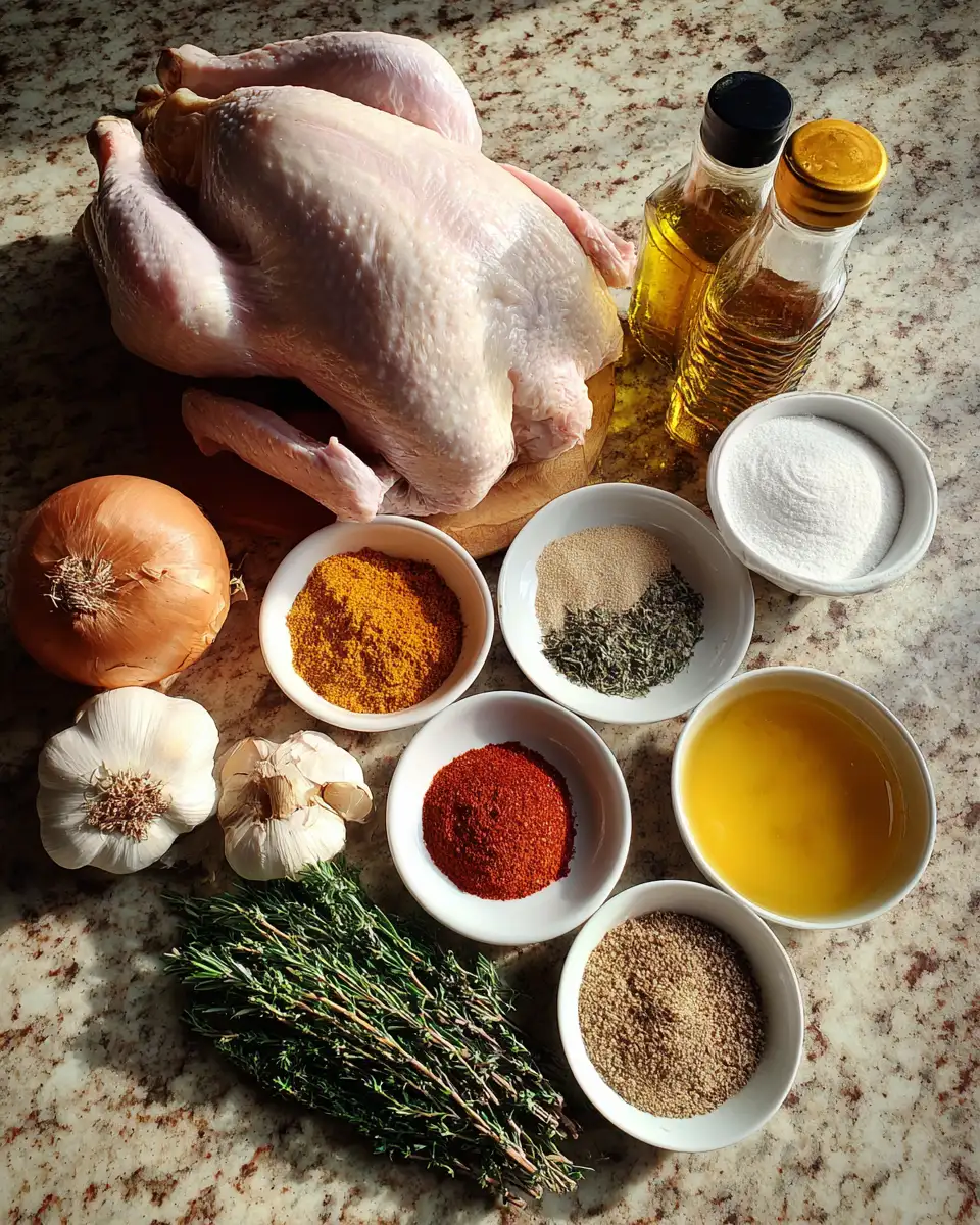 Ingredients for Cajun Deep-Fried Turkey The Ultimate Crispy and Spicy Feast
