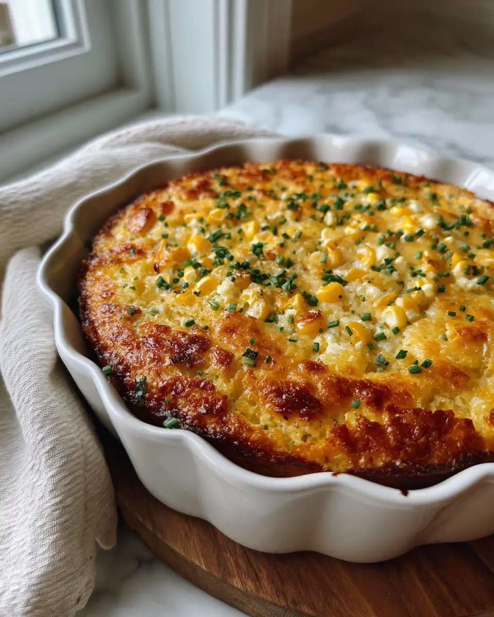Irresistibly Creamy Cheddar Corn Spoonbread Recipe You Have to Try - Featured Image