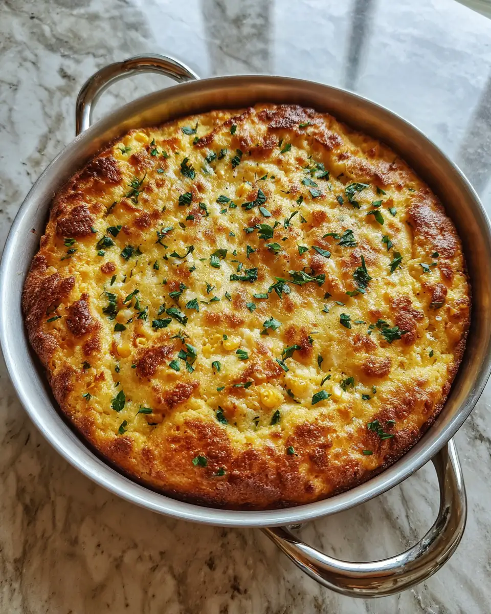 Final dish - Irresistibly Creamy Cheddar Corn Spoonbread Recipe You Have to Try